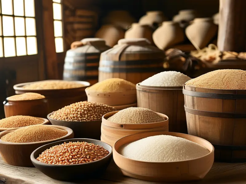 白酒酿造常用粮食原料展示