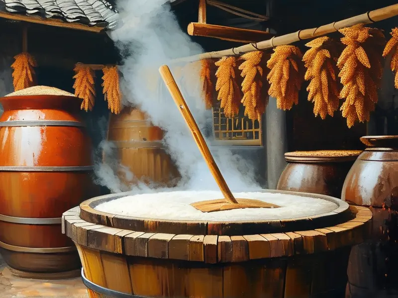 传统白酒酿造工艺实拍图