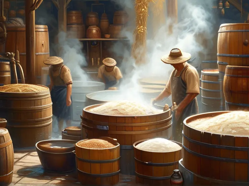 传统酿酒工艺蒸煮粮食原料