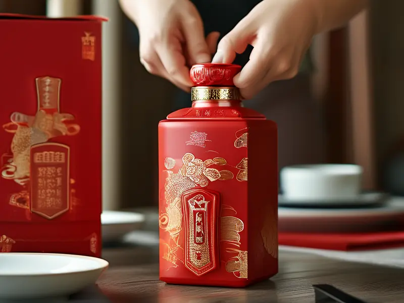 白云边白酒包装拆解过程实拍