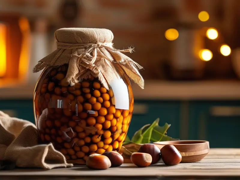 传统工艺制作的板栗酒发酵过程