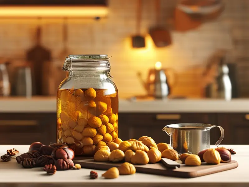 板栗泡酒成品展示