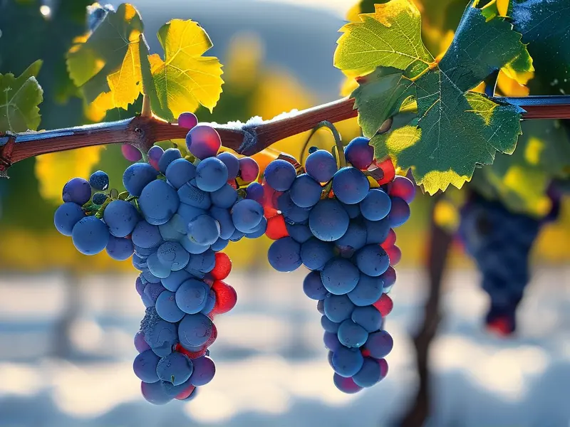 冰葡萄采摘现场