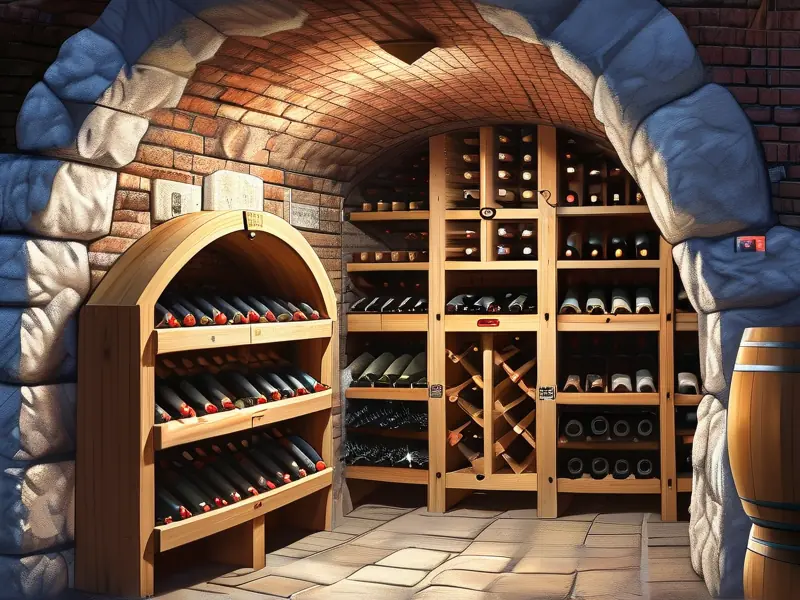 专业藏酒地窖内部结构展示