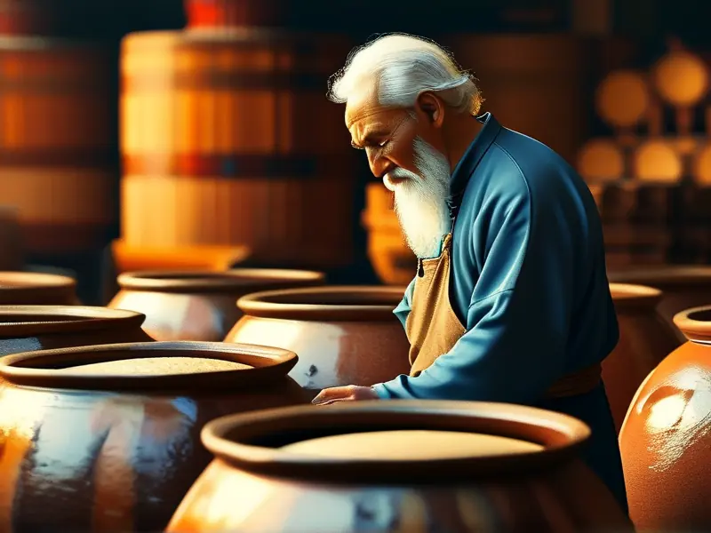 传统工艺白酒酿造现场实拍