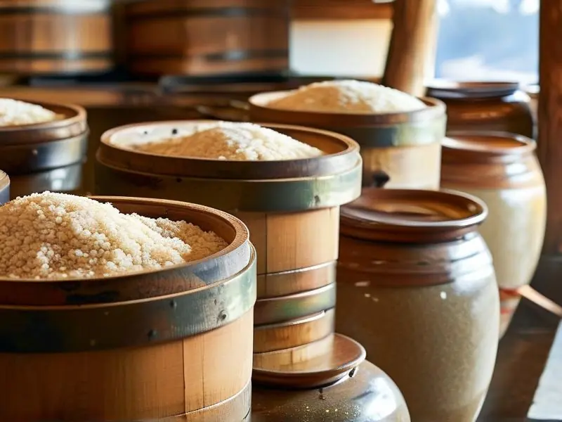 传统糯米酒酿制过程实拍