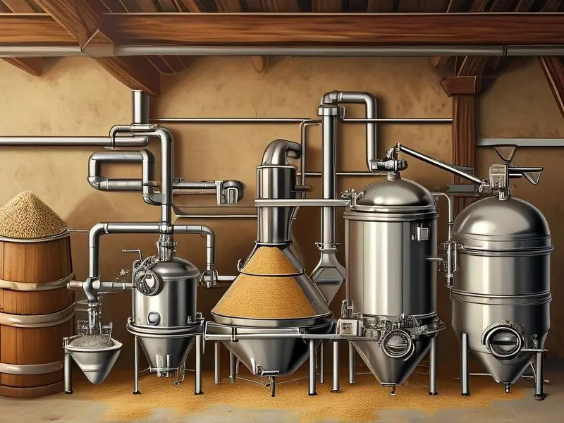 传统啤酒酿造工艺流程图