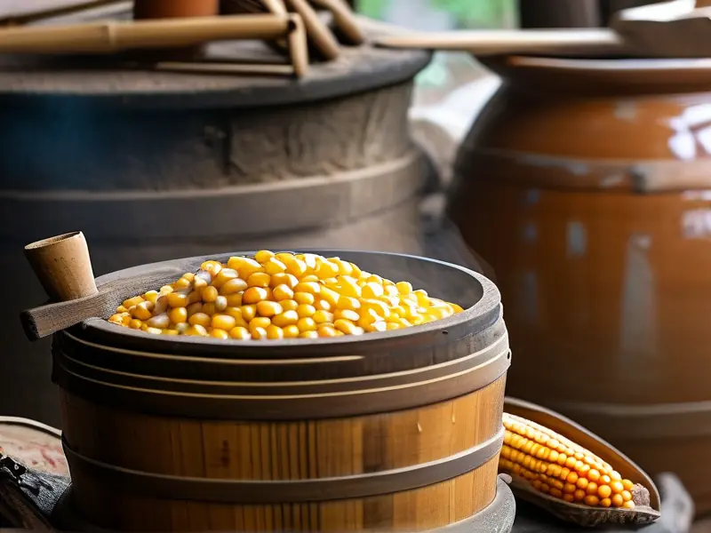 传统玉米酿酒工艺实景展示