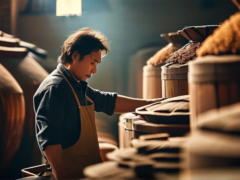 纯粮白酒制作过程中的发酵检查