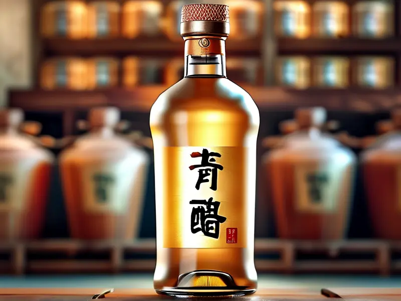 标注GB/T10781标准的纯粮酿造白酒特写