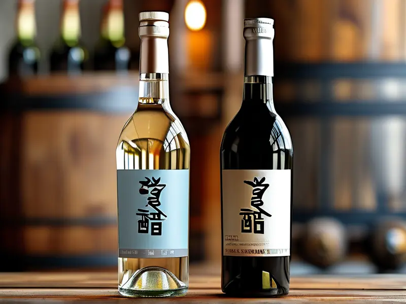 纯粮酿造酒与勾兑酒编号对比示意图