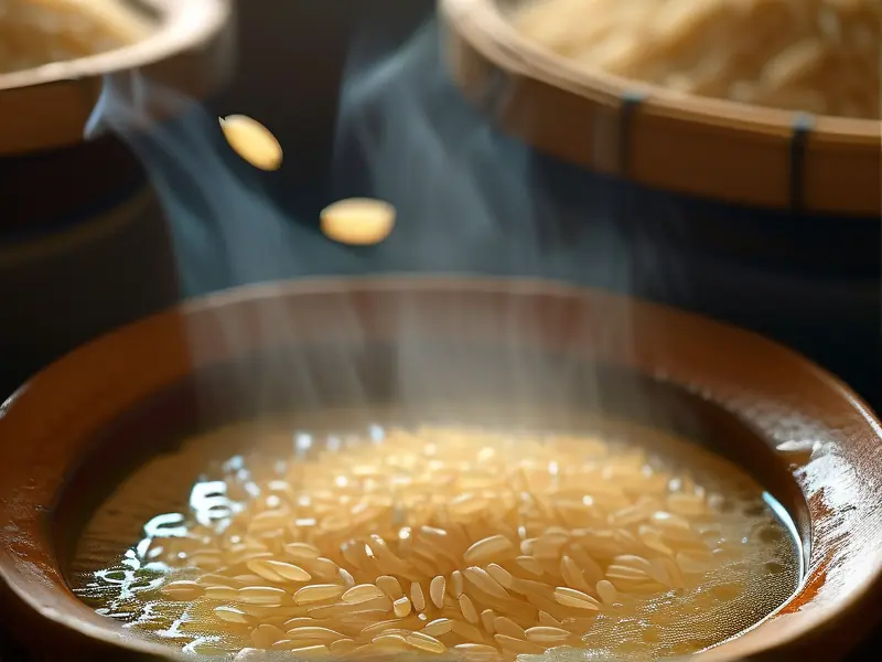 大米在发酵过程中转化为酒液的微观变化