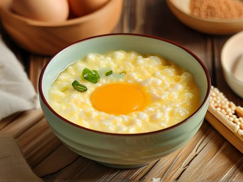 自制蛋酒成品展示与原料