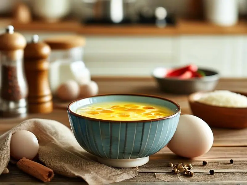 自制蛋酒成品展示