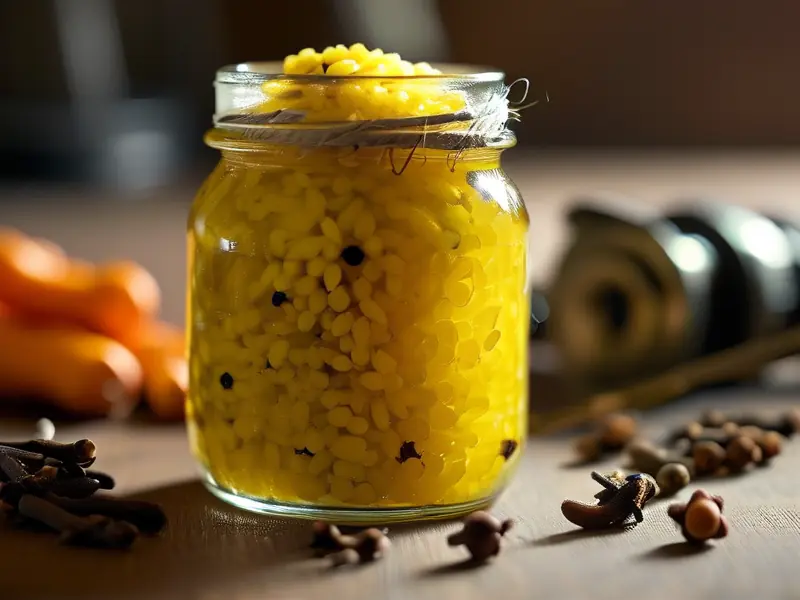 自制打窝酒米原料与成品展示