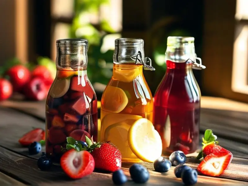 自制低度水果酒成品展示