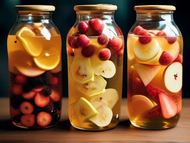 水果酒发酵过程实拍图