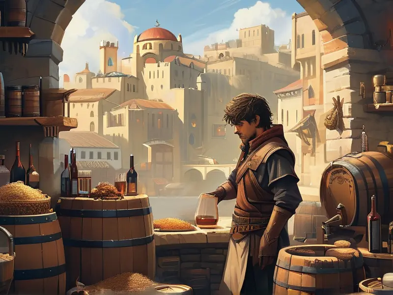 放逐之城酿酒场景