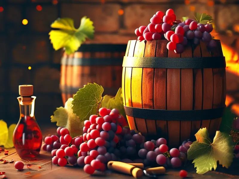 传统干红葡萄酒发酵过程实景