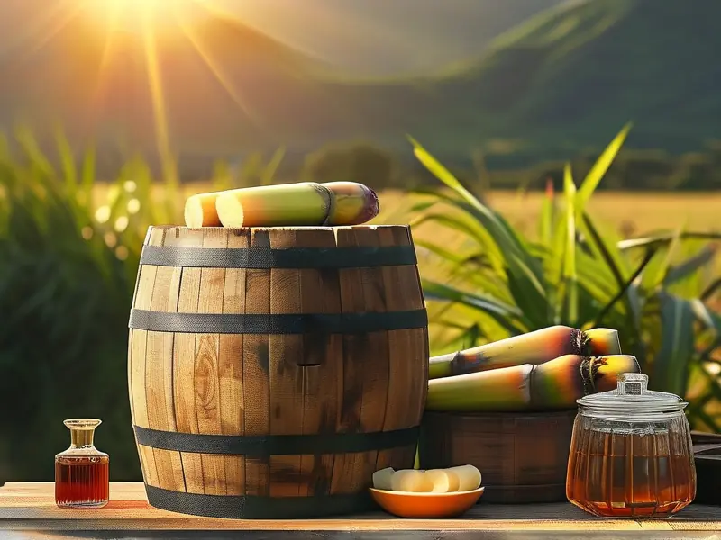 甘蔗酿酒原料与工具展示