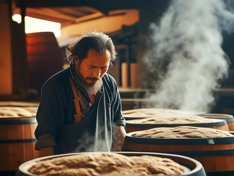 传统工艺高度酒发酵过程实拍