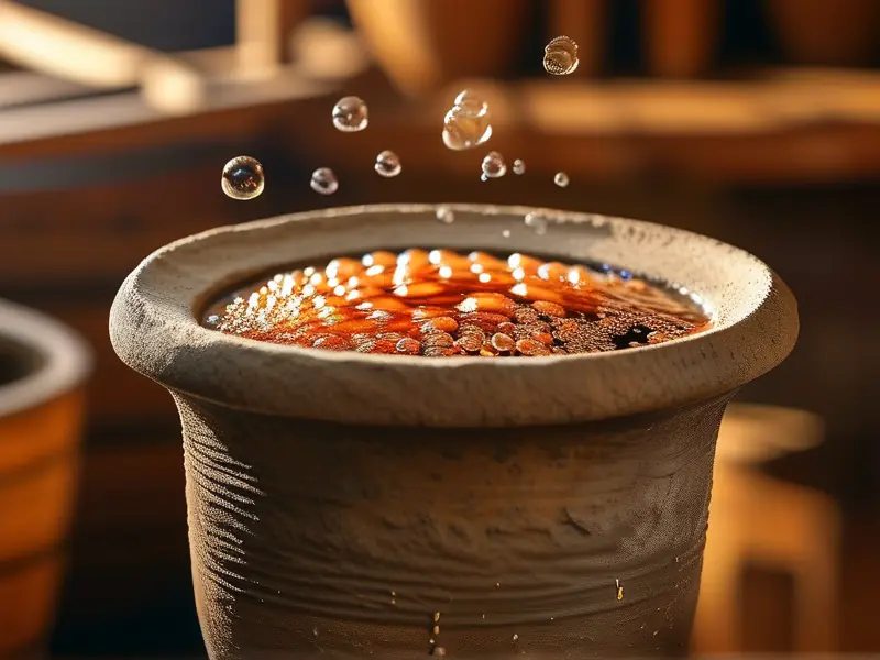 高粱白酒传统发酵过程实拍图