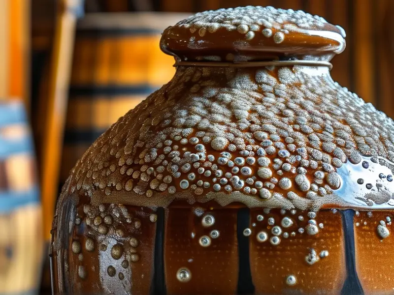 高粱酒传统发酵过程实拍图