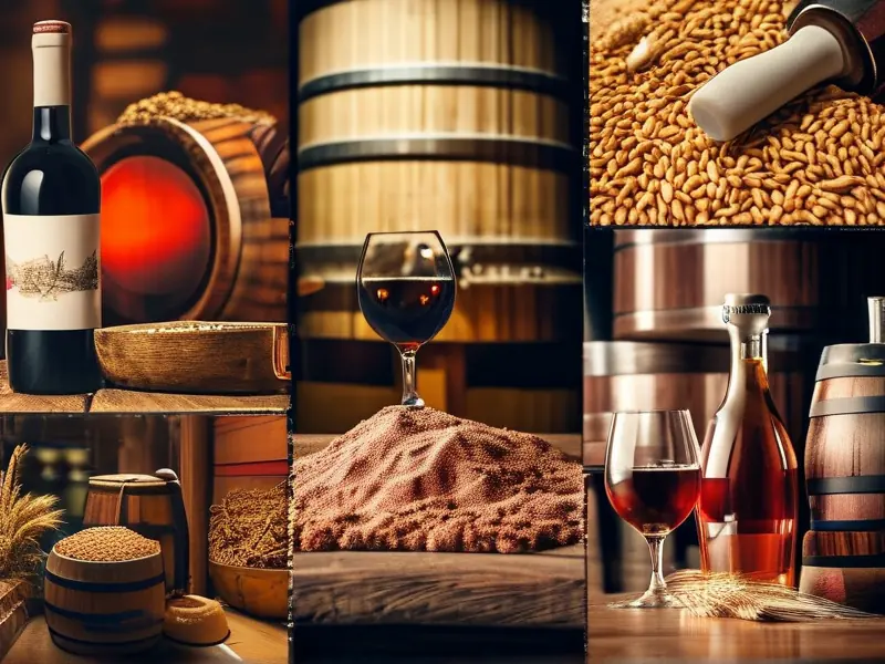 白酒红酒啤酒酿造过程对比示意图