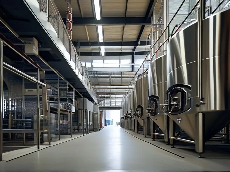 现代化酿酒工厂生产场景展示
