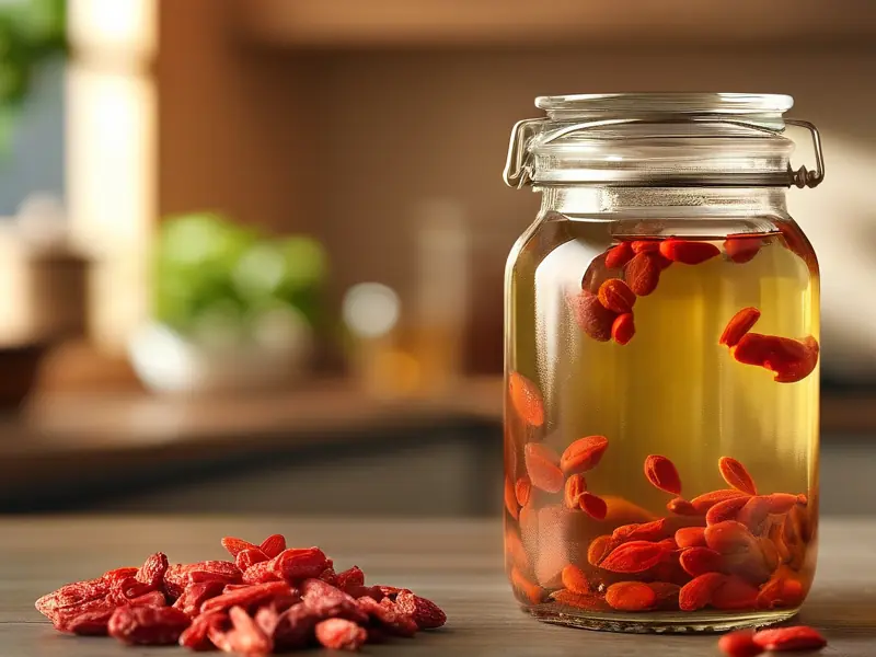 枸杞红枣泡酒制作过程实拍图