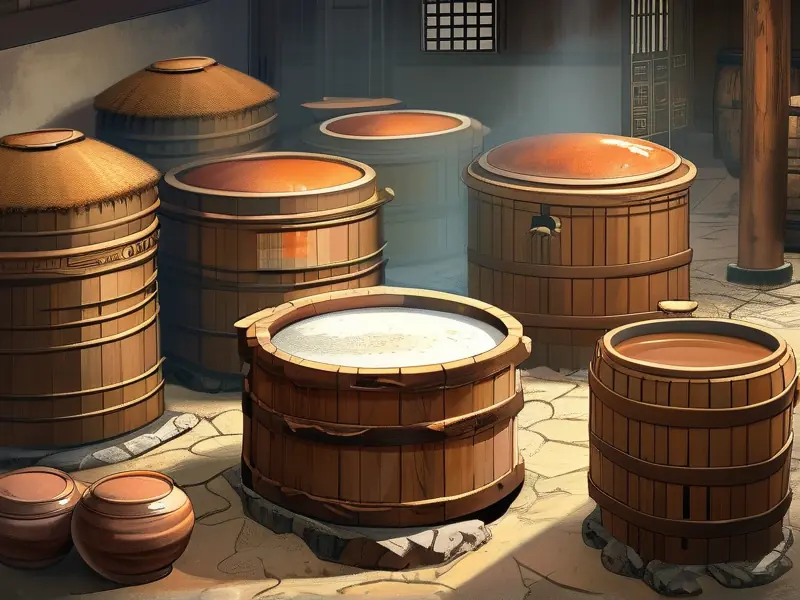 古代白酒制作工序示意图