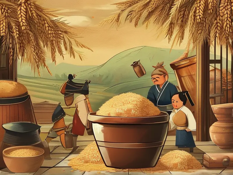 汉代古法酿酒场景复原图