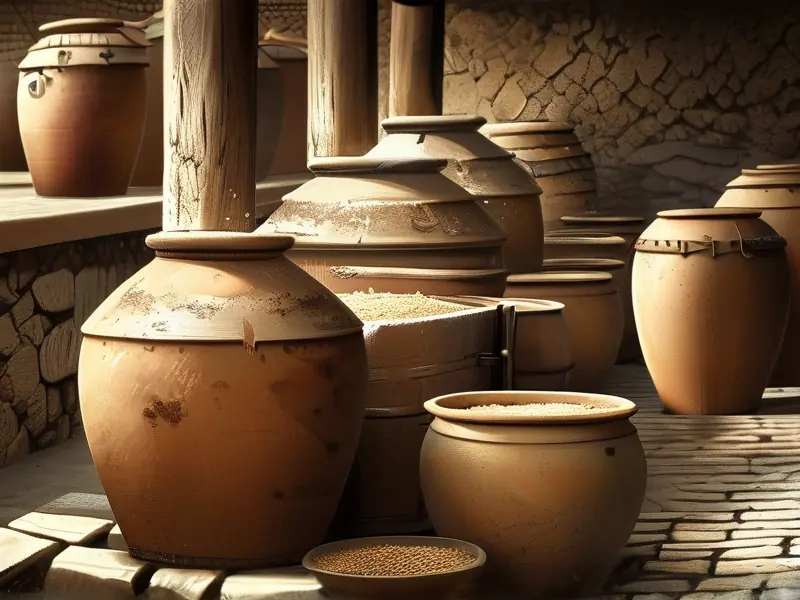 古代酿酒场景与传统酿酒工具