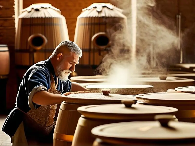 固态法白酒发酵过程实拍图