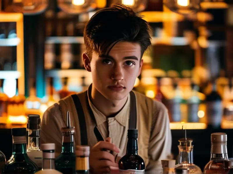 广东调酒师培训学校学员学习调酒