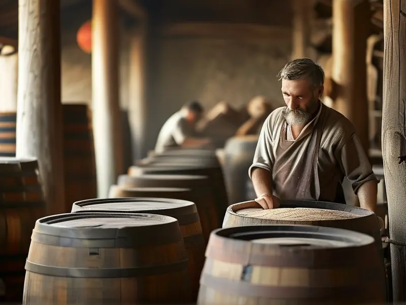 古法酿酒传统工艺操作现场