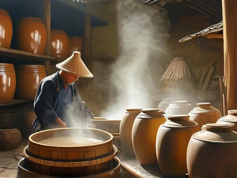 古法酿造白酒传统工艺现场实拍