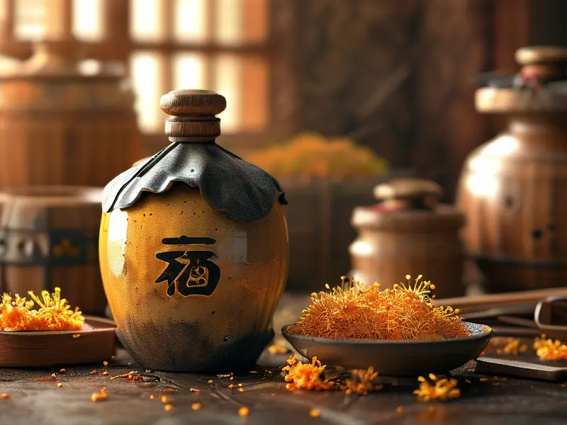 桂花酒酿制过程展示