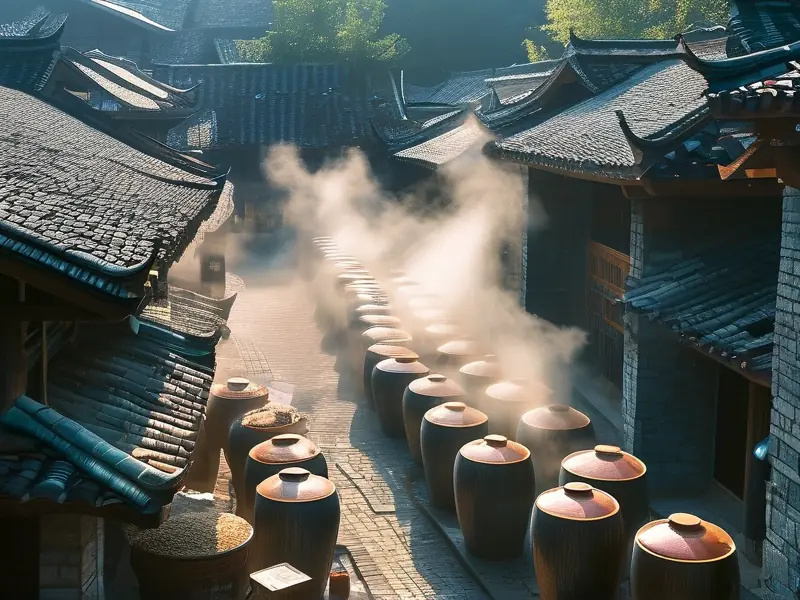 贵州盛世人和酿酒厂传统酿造场景