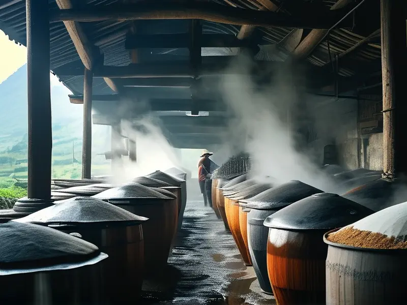贵州中心酿酒厂传统酿酒车间