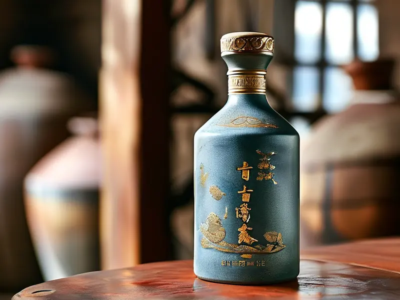 贵州当台酒业窖藏老酒瓶身展示