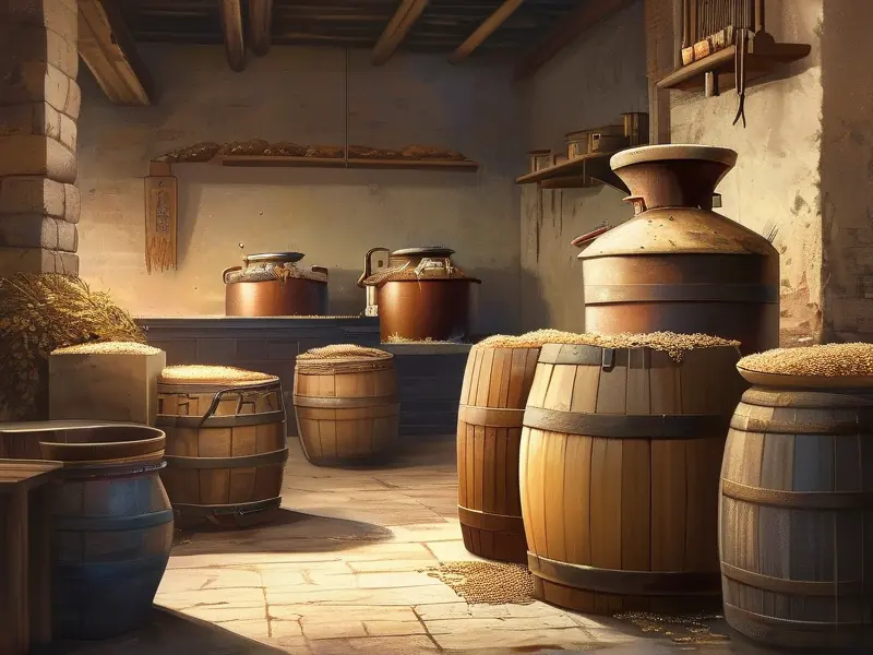 古代酿酒场景展示传统酿酒工艺