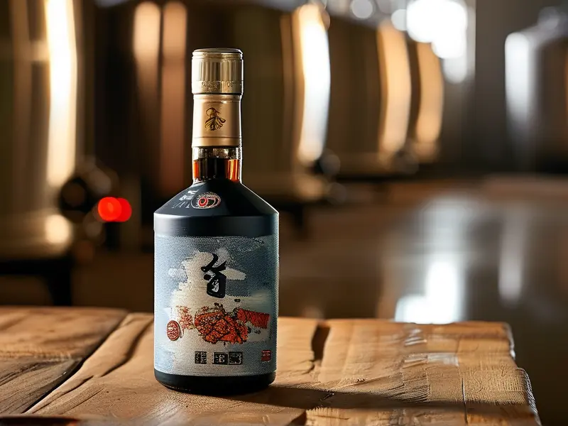 海泉五粮酿造酒瓶装展示