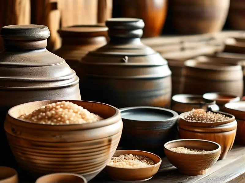 韩国烧酒原料和传统酿酒器具