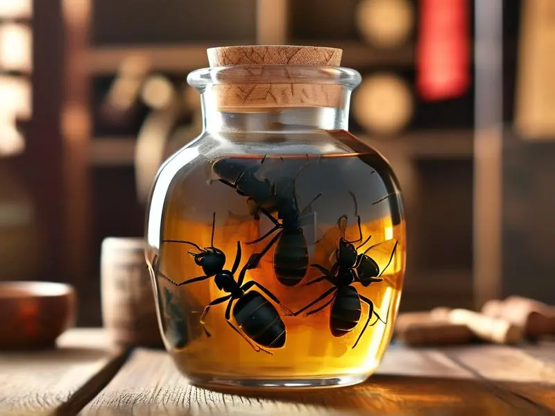 黑蚂蚁泡酒成品展示