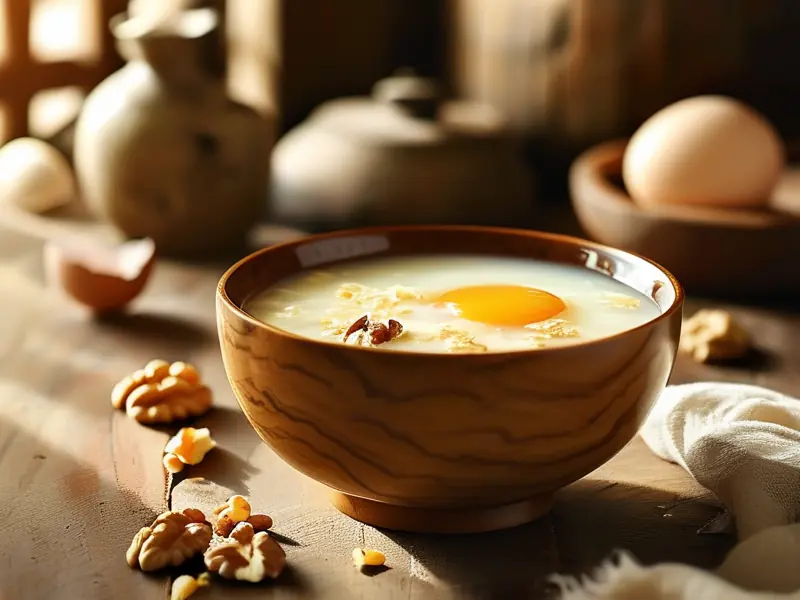 自制核桃蛋酒成品展示