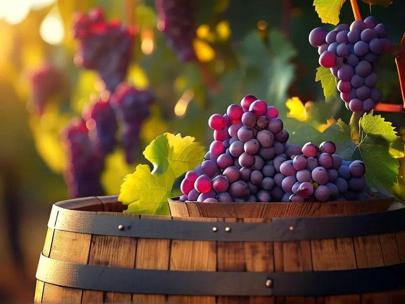 红酒酿造原料准备与初期发酵过程实拍