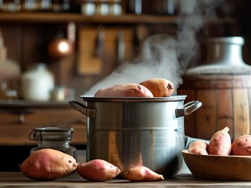 红薯酒制作过程中的蒸煮环节