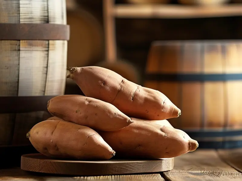 红薯酿酒原料与设备展示