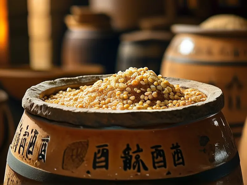 传统黄酒发酵过程实拍图